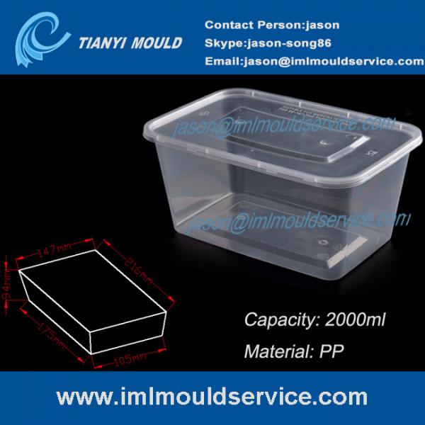 thin wall plastic lunch food storage containers /plastic rectangular boxes mould