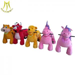 China Hansel plush animals riding children electrical toy ride for shopping mall supplier