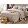 China Pure Linen Wooden Buttons Modern Bedding Sets 4Pcs Real Simple Logo Customized wholesale