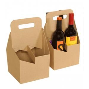 Natural Brown Kraft Paper 4 Pack Beer Carrier Wine Box