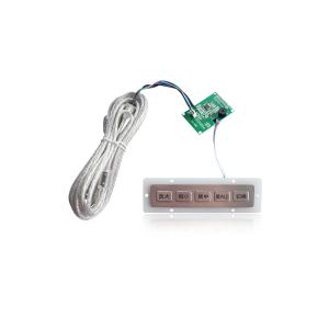 China IP65 5 Keys Metal Keypad Rear Panel Mounting Atm Machine Keypad supplier