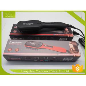 China LT-100A New Style Hair Beauty Electric PTC Heater Hair Straightener Brush supplier
