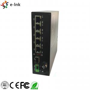 China 5-port 10/100/1000BASE-T (4-port PoE+) + 1-port 1000BASE-FX SFP Industrial Solar Power PoE Switch with 12VDC power input supplier