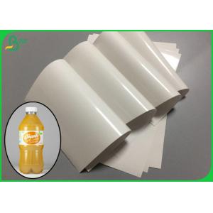 White Mirror Coated 1 Side 80gsm 90gsm Chrome Coated Paper To Juice bottles Label