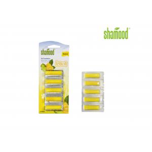China Yellow Lemon Home Small Vacuum Air Fresheners Cleaner 5 Strips / Set supplier