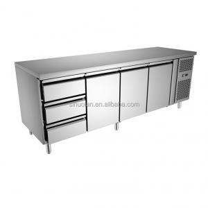 Counter Freezer With Drawers Stainless Steel Freezer Kitchen Equipment Refrigerator Commercial Use