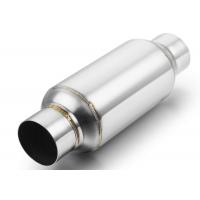 China 2.5 Inlet 2.5 Outlet 63.5mm Stainless Steel Resonator 12 Overall Length Polished on sale