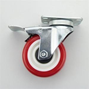 Swivel Caster Wheels With Safety Dual Locking And Polyurethane Foam No Noise Wheels