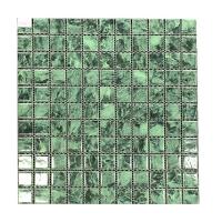 China Green Color Marble Stone Mosaic Tiles For Floor And Bathroom Wall on sale