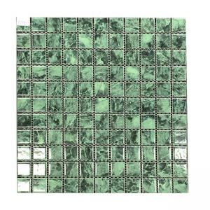 Green Color Marble Stone Mosaic Tiles For Floor And Bathroom Wall