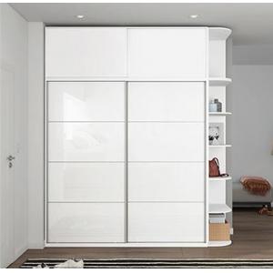 tempered glass door wardrobe,White wardrobe,wardrobes bedroom closet modern,l shape wardrobe,sliding built-in door