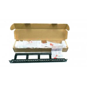 China Lansan UTP Cat6 2 Network Patch Panel 4 Port 1U Rack 19 Inch With Dust Cover supplier