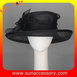 New design elegant sinamay Church hats for girls ,trendy Sinamay wide brim church hat from Sun Accessory