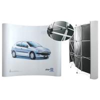 China Trade Show Display Wall Magnetic Polyester Pop Up Banner Aluminum Stand on sale