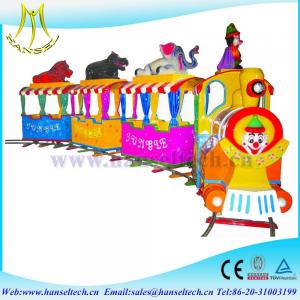 Hansel hot fiber glass amusement park ride on toy train kids electric train kids ride on train