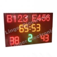 China 1240mm X 1900mm X 100mm Led Football Scoreboard / Soccer Score Board With Led Team Name on sale
