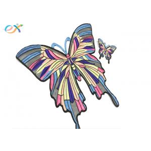 China Diy Custom Large Sew On Embroidery Butterfly Patches Pattern For T - Shirt supplier