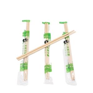 Customized Logo Round Disposable Bamboo Chopsticks 240mm*4.8mm