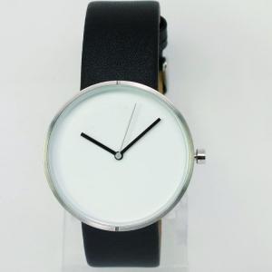 China watch Stainless steel case with geniune leather strap watch from manufacture factory supplier