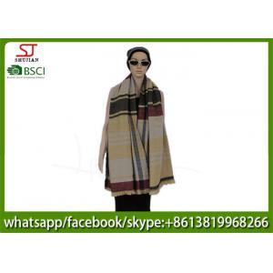 China 180*80cm 100%Acrylic woven colorful jacquard scarf direct factory supply keep warm fashion hot sale best price supplier