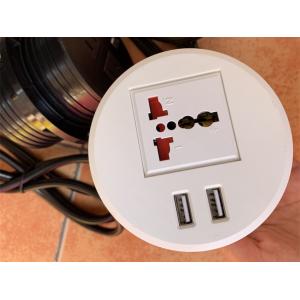 China Tomada de poder tabletop do carregador universal esperto branco de USB do móbil do poder do círculo da cor/soquete Desktop supplier