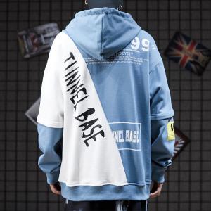 75% Cotton Unlined Men Cool Hoodies Hiphop Loose Gothic Print Hoodie