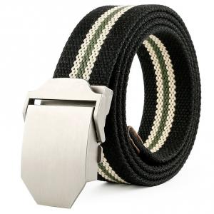 Solid Color Polyester Webbing Belt 3.8cm Pin Buckle Belt Jeans