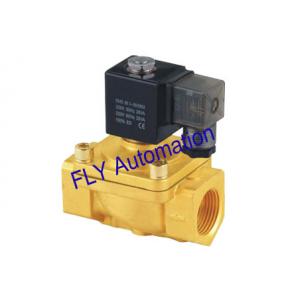 EPDM or fluororubber Sealed Brass Zinc 2 way Electric Water Solenoid Valves PU220-06