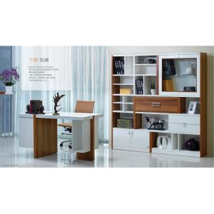 Simple Full Bedroom Furniture Sets / Melamine Bookcase With Multi - Fuction Cabinet