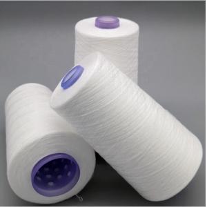 100% Virgin Raw White Recycle Polyester Thread 40S/3 For Sewing