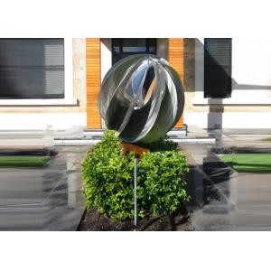 Attractive Stainless Steel Sphere Sculpture / Contemporary Steel Sculpture