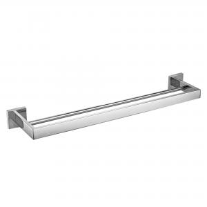 OEM Chrome 24 Inch Towel Bar Square SUS304 Heavy Double Bar Towel Rack