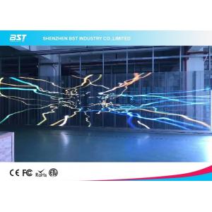 P7.81mm Transparent Led Mesh Curtain , Led Video Wall Display Screen High Resolution