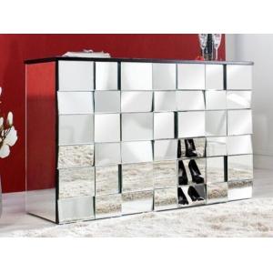 China Multi Faceted Mirrored Side Board Six Drawers Large Storage Volume supplier