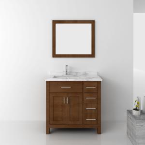 China Home Furniture Vanity MDF Hotel Bathroom Mirror Cabinet with Basin supplier