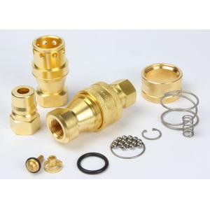 Brass Hydraulic Quick Couplers Under Pressure NPTF Female Thread For Water