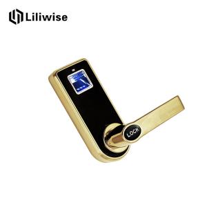 Red Brass Fingerprint Keypad Door Lock , Smart Safety Door Locks For Apartment