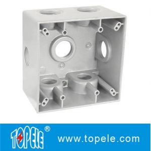 China Powder Coated 3 Holes Two Gang Weatherproof Electrical Boxes supplier