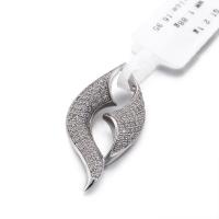 China Symmetry Conch 925 Silver CZ Pendant 1.88g Womens Silver Pendant Necklace on sale