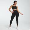 Scunch Butt Lift Crisscross Back Yoga Activewear Sets Breathable Mesh