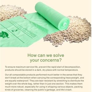 China O costume plástico biodegradável descartável Compostable do amido imprimiu o saco de lixo liso, sacos Compostable 25KG resistente supplier