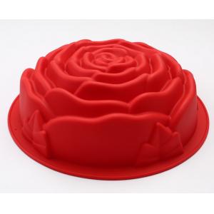 China Rose Shape Silicone Cake Moulds 178g For Cake Decoration , Baking Tool supplier