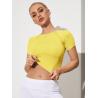 China Short Sleeve Women'S Yoga Outfit Seamless Workout Crop Tops wholesale
