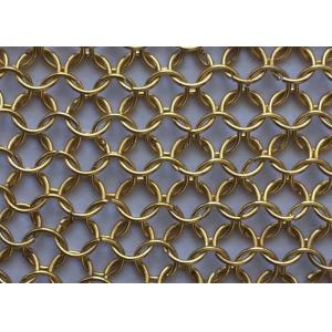 China Durable Brass Metal Ring Mesh 0.7 - 3 Mm Wire Diameter High Strength supplier