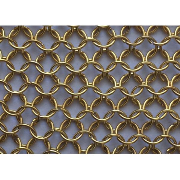 Malha de bronze durável do anel do metal diâmetro de fio de 0,7 - 3 ímetros de grande resistência