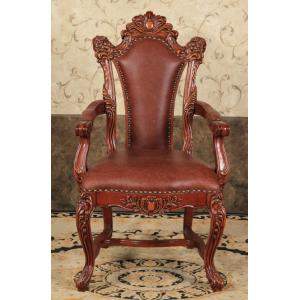 OEM Design Oval Round Back Royal Throne Chair Oil Paint Surface