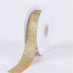 China Various Color Metallic Glitter Ribbon Grosgrain Fabric 2 - 100MM Width wholesale