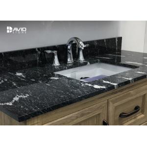 China Nero Assoluto Granite Natural Stone Countertops For Kitchen / Bathroom Moisture Proof supplier