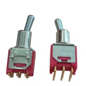 Mini Pcb Subminiature Toggle Switches 3A 125VAC SP On None On 90 Degree