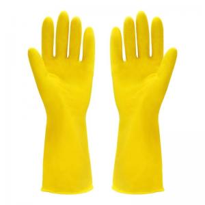 China 32CM Latex Household Glove Cleaning Bowl Unflocked Lining Latex Gloves Chemicals supplier